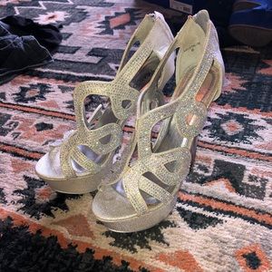 Women’s silver heels